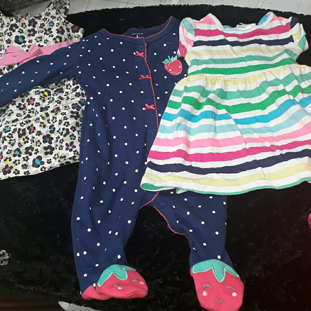 2 dresses and 1 romper for a girl!